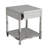 Corleo 1-Drawer Accent Table In Polished Stainless Steel