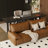 Black Rectangular Solid Wood desk-1832737783