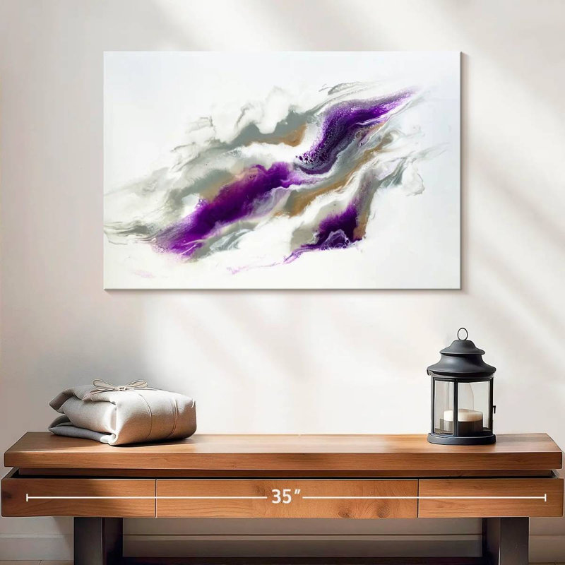 Gris Avery et ciel violet, H 16 po x l 24 po