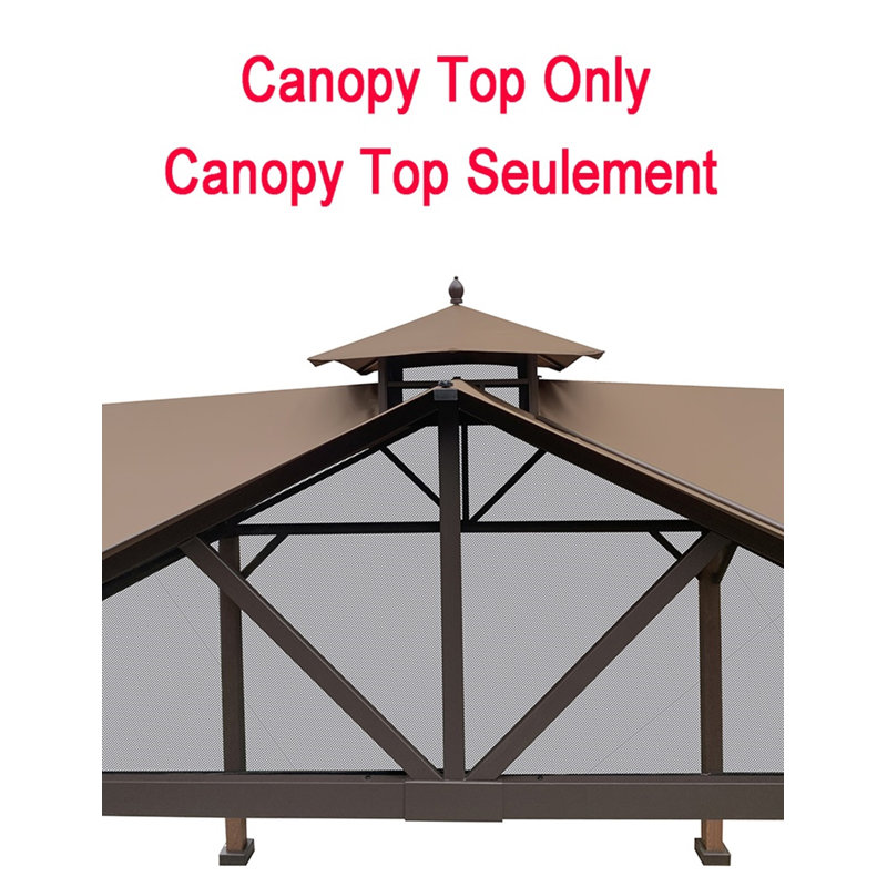 Tan Replacement Canopy Top for 12-ft Gazebo