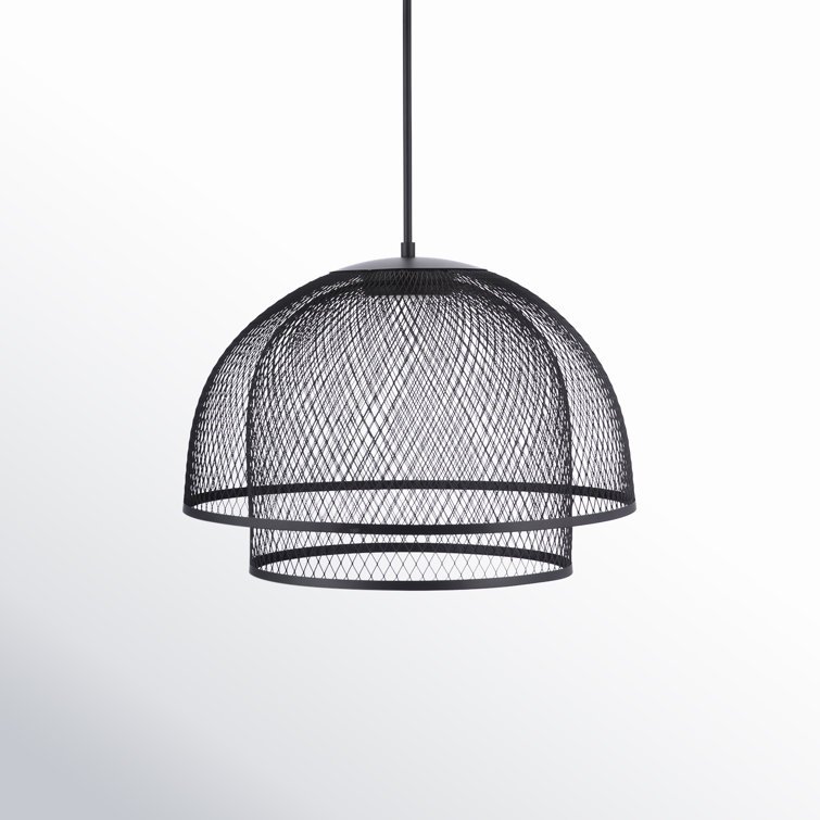 Sculptural Statement Pendants Single Light Iron LED Pendant
