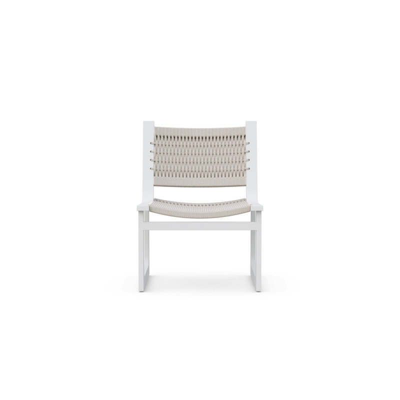 Cozumel Dining Chair, Matte White/Birch