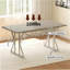 Table de cuisine extensible de style nordique, table de salle à manger extensible, avec base en tréteaux robuste-1904470486