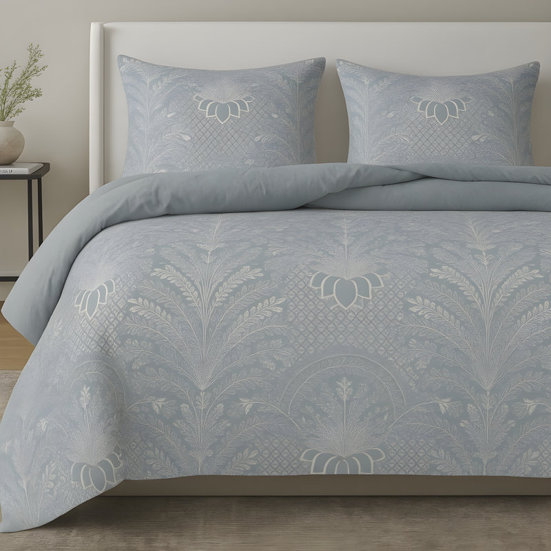 Ensemble d'édredon Printemps, Édredon pour très grand lit + 2 taies décorativ
