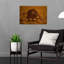 Golden Hour Lion Play Playful Abstract Contemporary Cat Lion Nature Sunset Wall Art Print 1 Piece Wrapped Canvas Wall Art-2068327057
