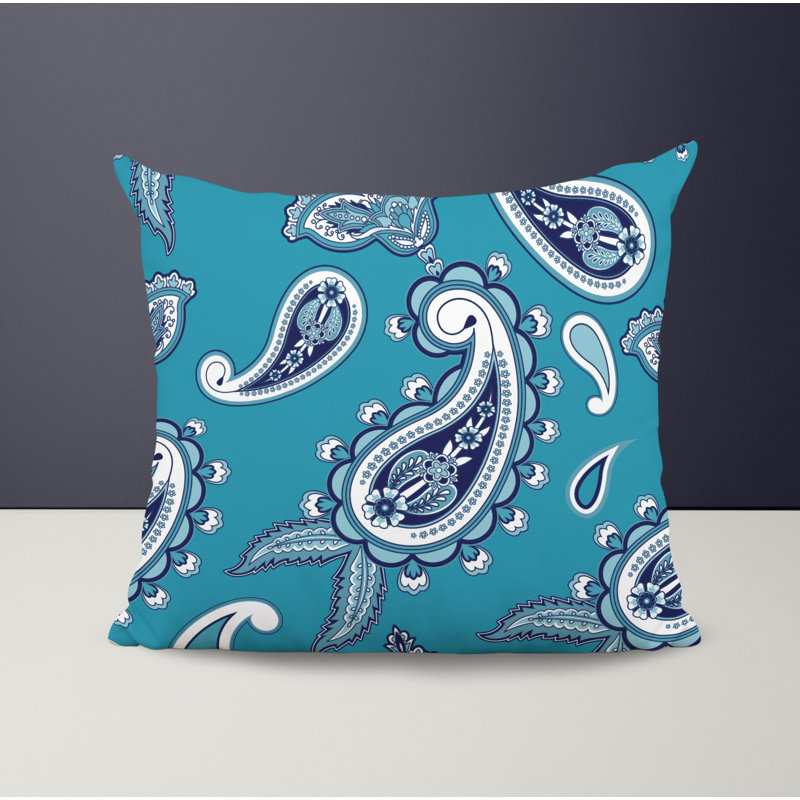 Housse et insert de coussin décoratif en polyester, L 15 po x H 15 po, Turquoise