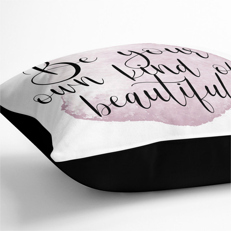 Square Cushion, Black, 55cm H x 55cm W x 20cm D