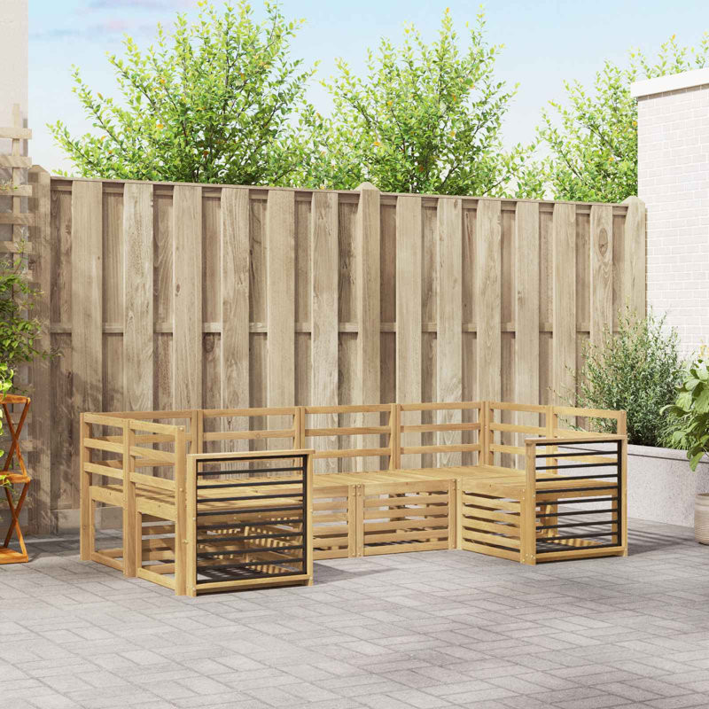 245 cm W Patio Corner Sofa Set