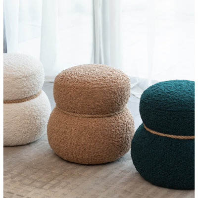 WKJ1Y Snowman Stool, Greig Plush Cushion, Playful And Cute, Suitable For Any Spacehite