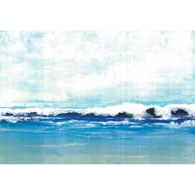 Oceanside Blues 1 Piece Wrapped Canvas Painting, 20cm H x 30cm W x 3.8cm D