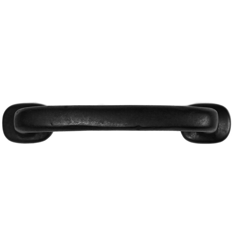 Matte Black Industrial Rustic Bar Handle Pull with Mounting Hardware