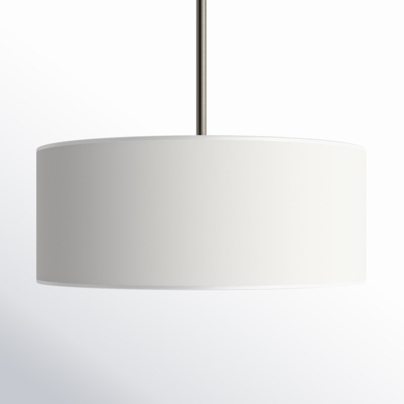 Luminaire suspendu tambour simple à 3 lumières Chew Stoke, H 8 po x l 20 po x P 20 po