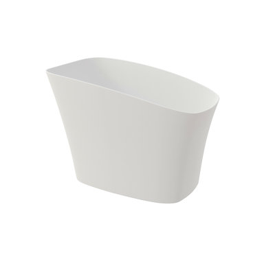 51 Inch Solid Surface Soaking Bathtub - Deep Soak Freestanding Tub