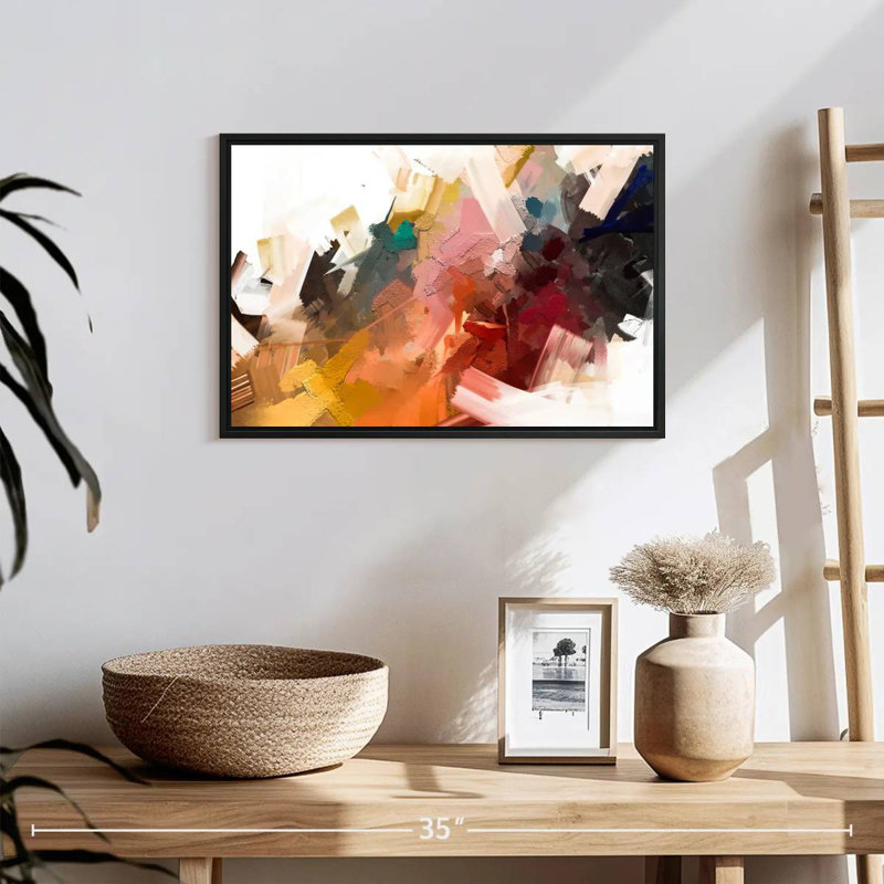 Grande huile abstraite Avery, H 13 po x l 19 po