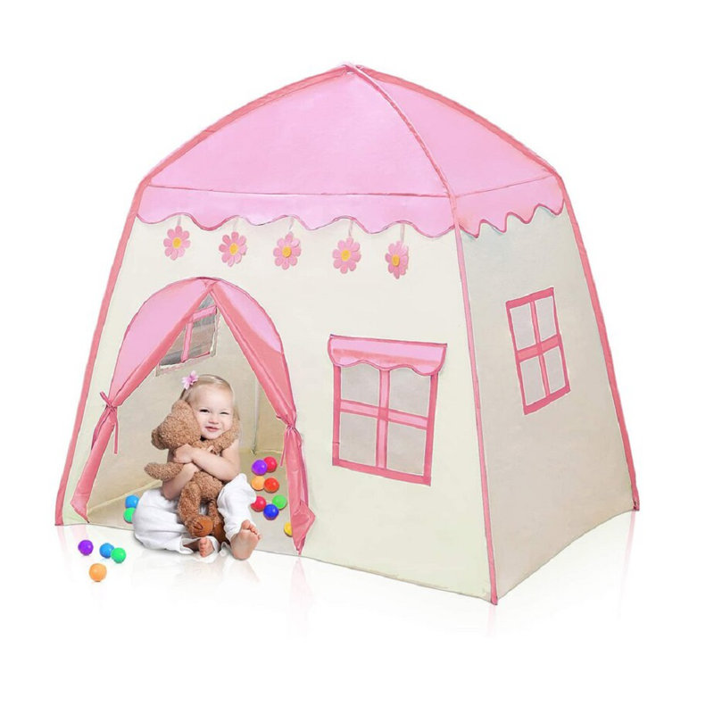 Tente de jeu d'intérieur en polyester 51 'x 51', Rose