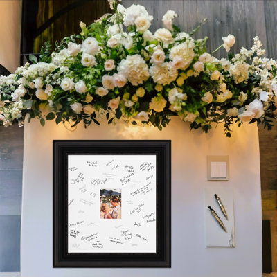 Parlor Signature Mat Picture Frame, Photo Frame Wedding Guest Book Alternative, Autograph Picture Mat for Signature Board, Wedding Celebrations Graduations Support Encouragement or Retirement