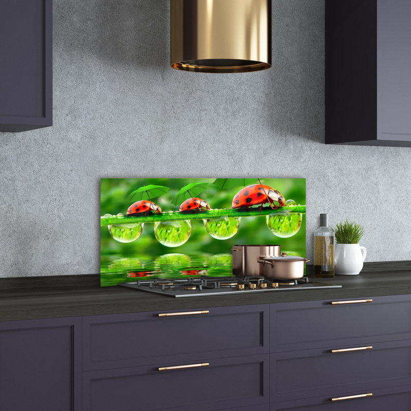 Lionella 50cm W x 100cm L Glass Peel and Stick Panel