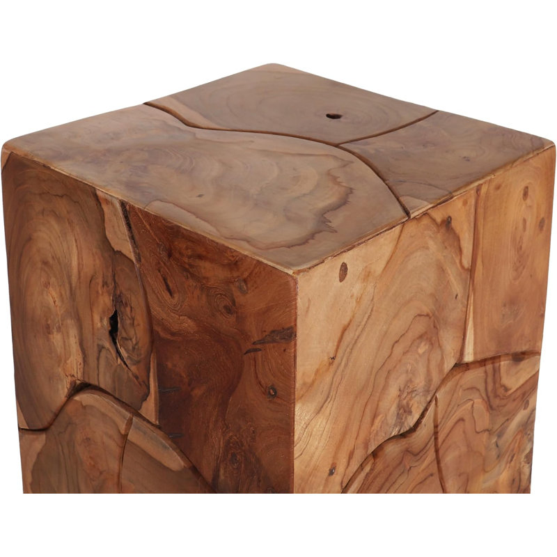 Tabouret carré en teck
