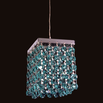 Luminaire suspendu carré simple 1 lumière Mirco