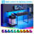 Computer Desk With Recessed Power Outlet And 2-tier Fabric Drawers,gaming Desk With Led Lights, Office Desk With Printer Storage Shelves, Reversible Desk With Monitor Shelf-47642065