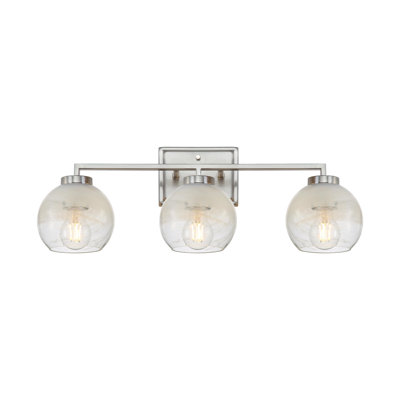 Ajoku Nella 3 Light Bath Vanity in with Alabaster Shade