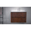 Meuble-lavabo en bois massif rayé avec lavabo, armoire de salle de bain flottante murale moderne en contreplaqué, cuve en céramique blanche, pré-assemblé, noyer rétro-1230700247-1230700248