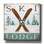  «Ski Lodge» par Elizabeth Tyndall, art mural sur toile, 37 po x 37 po