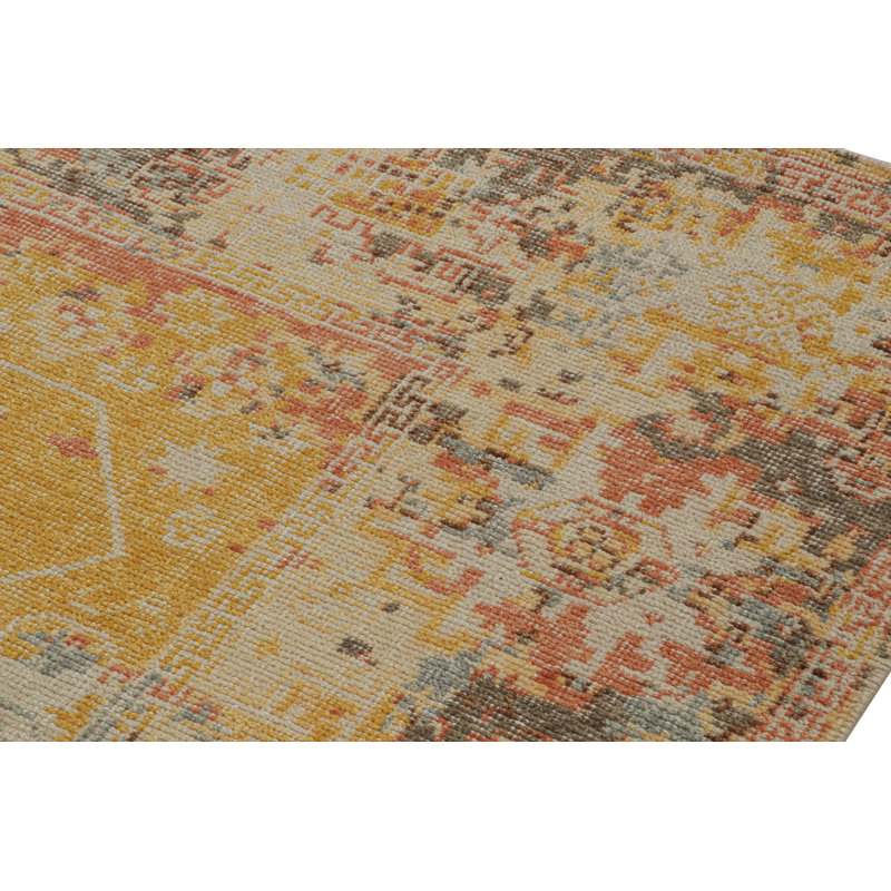 Distressed Homage Hand Knotted Wool Animal Print Area Rug, Rectangle 12' x 16'