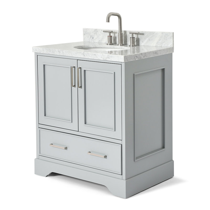 Ensemble de meuble-lavabo simple 31 po Abshire, Gris