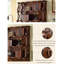 Traditional Rubber Wood 2-Drawer Open Bookcase with X-Shaped Accents