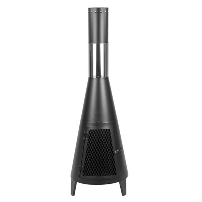 Convex Steel Wood Pellets Smokeless Chimnea