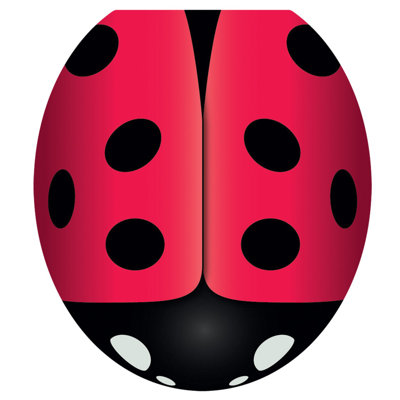 Children Ladybug Toilet Seat Decal – Toilet Tattoos Kids Static Cling Vinyl Lid Cover Fits Round & Elongated Seats