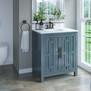 Casandra 29.88" Single Bathroom Vanity Set(sink broken )