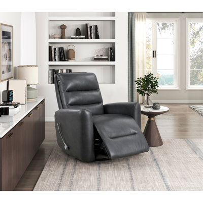 Fauteuil oscillant, fauteuil pivotant, mouvement gris, revêtement en similicuir respirant, meubles de salon de luxe, fauteuil de cinéma