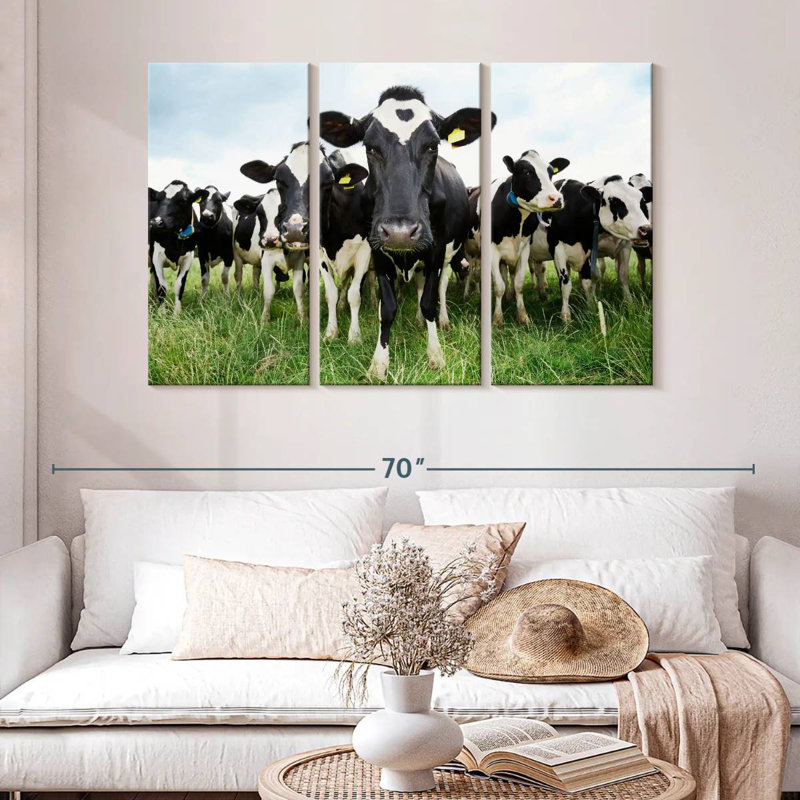 Brampt Holstein Cows, 32" H x 50" W