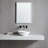 Bluesofa 16'' White Ceramic Circular Bathroom Sink