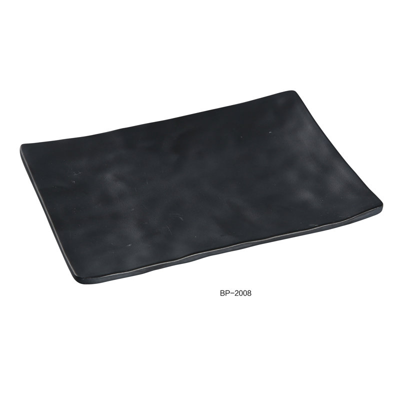 Assiette à hors-d'œuvre en mélamine 8 po Black Pearl