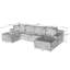 Canapé modulaire compressible en forme de U de 133,5 po avec porte-gobelet et poche latérale - aucun assemblage requis-559871485