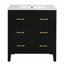 Meuble-lavabo avec lavabo, meuble-lavabo simple autoportant avec 3 tiroirs, armoire de rangement à cadre en bois pour la salle de bain-1157205211