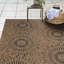Tapis intérieur / extérieur en polypropylène tissé à plat brun / ivoire Savara Holdenville-114323851