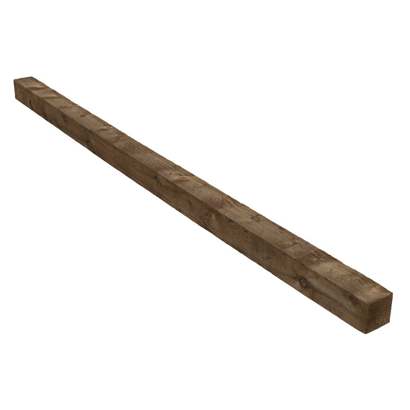 Rowlinson Fence Post 3" (75x75mm), 7.5cm W x 240cm H x 7.5cm D, Dark Brown