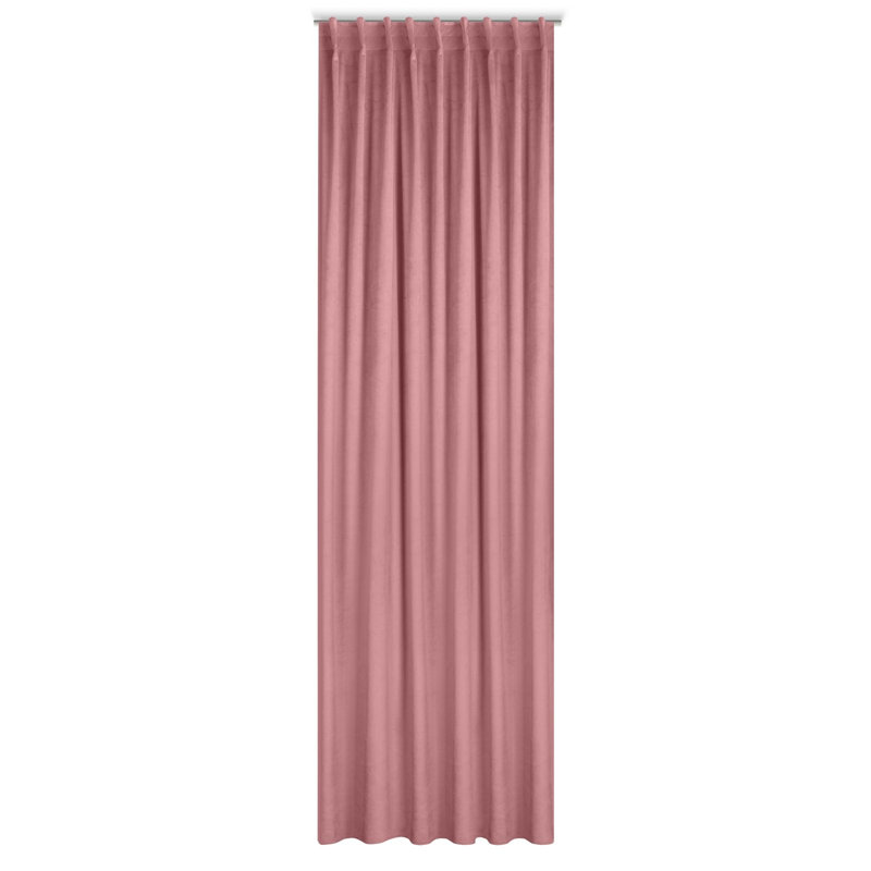 Odoaker Semi Sheer Curtains Single Panel, Pink