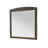 Roxy Dresser Mirror, Curved Top, Rustic Walnut Brown Solid Rubberwood