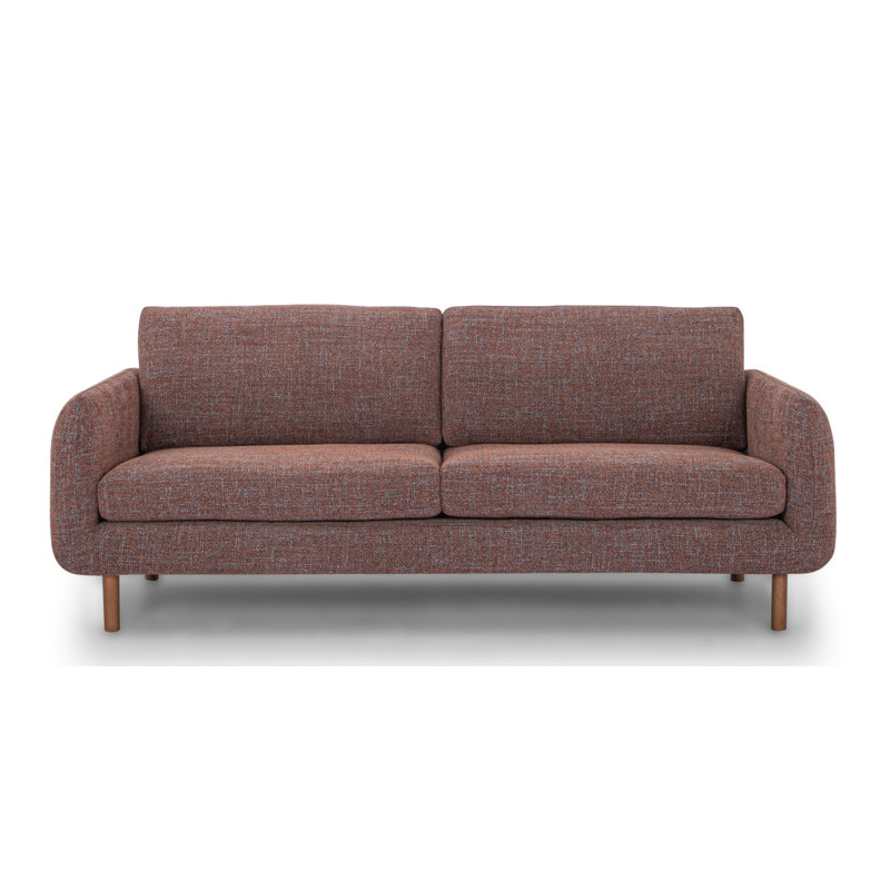Leno 86'' Upholstered Sofa, Caramel Performance Chenille