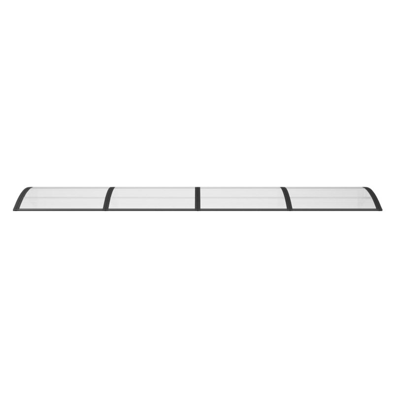Aghan vidaXL Door Canopy, Outdoor Awning for Porch & Patio, Polycarbonate Cover, 1" H x 47.24" W x 39.4" D, Gray/Transparent