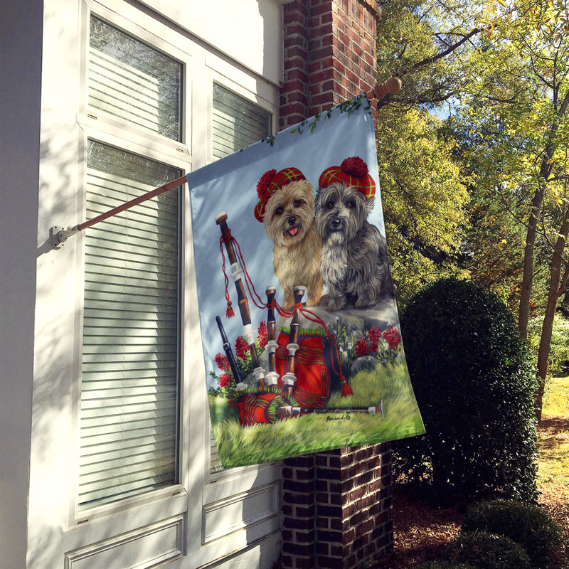 Drapeau de maison Hvidovre Sheltie Halloween en polyester à 2 faces 3 x 2 pi, Cairn terrier cornemuseurs