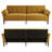 89" Velvet Convertible Sofa Couch, Futon Sofa Bed with 2 Square Pillows, Adjustable Backrest & Armrests for Living Room-1753197105