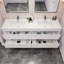 Ensemble de meuble-lavabo double mural 70,6 po Azden-1159646778