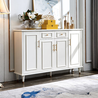 Banc de rangement blanc en bois manufacturé