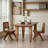 Brown Rectangular Solid Wood Dining Table-107787652